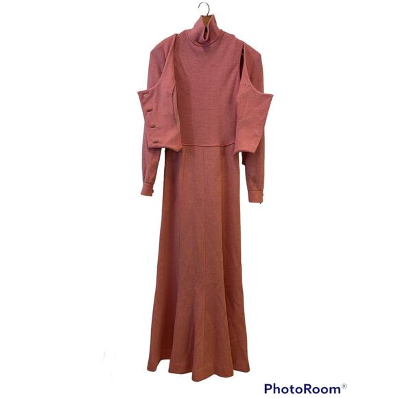 VTG Alfred Werber Pink Sweater  Dress and Blazer Small Lucite Buttons - Picture 9 of 9